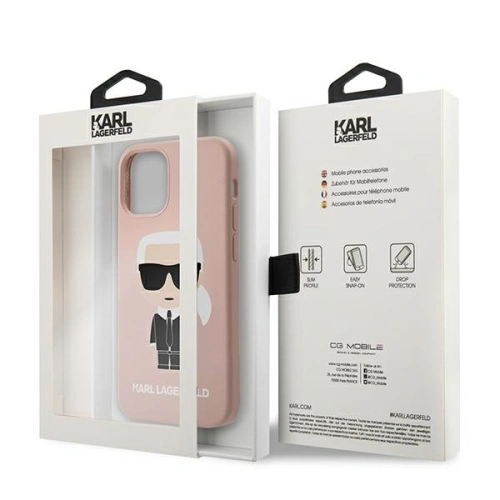 Kup Karl Lagerfeld Apple Tasche KLHCP12LSLFKPI iPhone 12 Pro Max Hartschale hellrosa/hellrosa Silikon Iconic - KLD469PNK - {ean13} - Sklep Home Screen