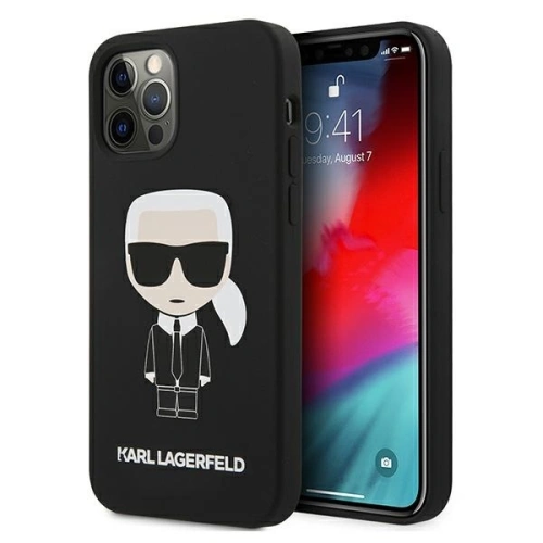 Kup Karl Lagerfeld Apple Tasche KLHCP12MSLFKBK iPhone 12/12 Pro Hartschale schwarz/schwarz Silikon Iconic - KLD471BLK - {ean13} - Sklep Home Screen