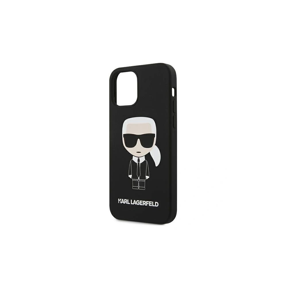 Etui Karl Lagerfeld KLHCP12MSLFKBK Apple iPhone 12/12 Pro hardcase czarny/black Silicone Iconic