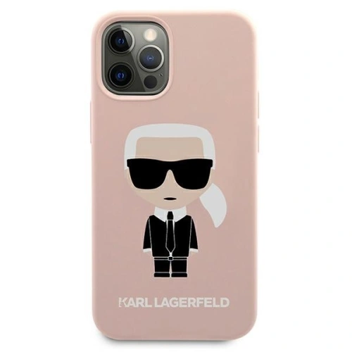 Kup Etui Karl Lagerfeld KLHCP12MSLFKPI Apple iPhone 12/12 Pro hardcase roz pale/roz deschis Silicone Iconic - KLD472PNK - {ean13} - Sklep Home Screen