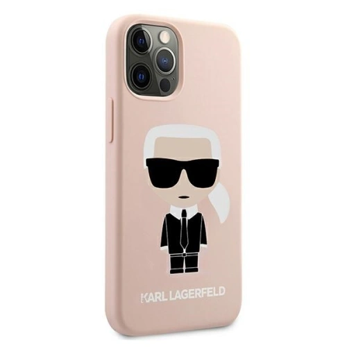 Kup Etui Karl Lagerfeld KLHCP12MSLFKPI Apple iPhone 12/12 Pro hardcase roz pale/roz deschis Silicone Iconic - KLD472PNK - {ean13} - Sklep Home Screen