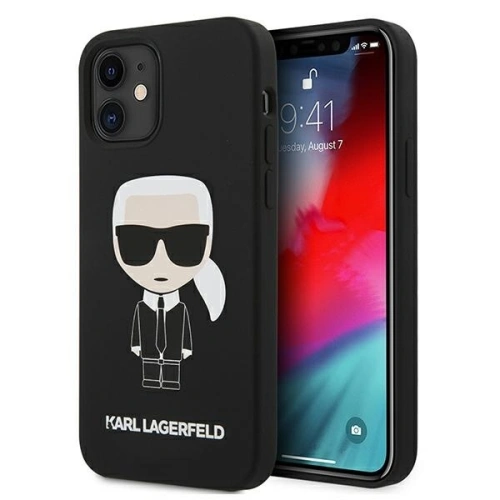 Kup Etui Karl Lagerfeld KLHCP12SSLFKBK Apple iPhone 12 mini hardcase černý/black Silicone Iconic - KLD473BLK - {ean13} - Sklep Home Screen
