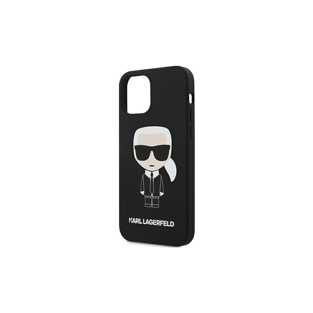 Etui Karl Lagerfeld KLHCP12SSLFKBK Apple iPhone 12 mini hardcase czarny/black Silicone Iconic
