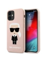 Karl Lagerfeld Apple Tasche KLHCP12SSLFKPI iPhone 12 mini hardcase hellrosa/hellrosa Silikon Iconic
