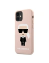Kup Etui Karl Lagerfeld KLHCP12SSLFKPI Apple iPhone 12 mini hardcase roz deschis/roz light Silicone Iconic - KLD474PNK - {ean13} - Sklep Home Screen