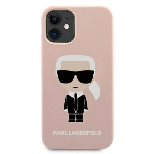 Kup Etui Karl Lagerfeld KLHCP12SSLFKPI Apple iPhone 12 mini hardcase roz deschis/roz light Silicone Iconic - KLD474PNK - {ean13} - Sklep Home Screen