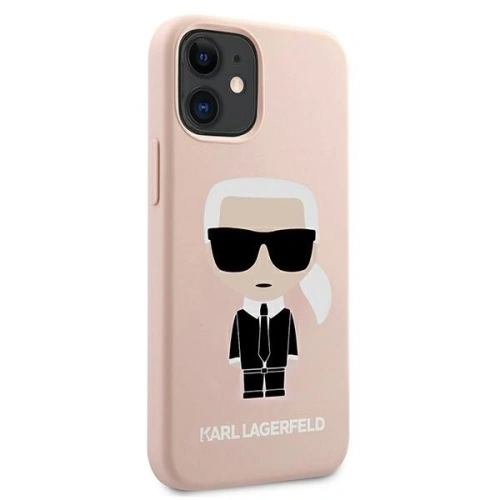 Kup Etui Karl Lagerfeld KLHCP12SSLFKPI Apple iPhone 12 mini hardcase roz deschis/roz light Silicone Iconic - KLD474PNK - {ean13} - Sklep Home Screen