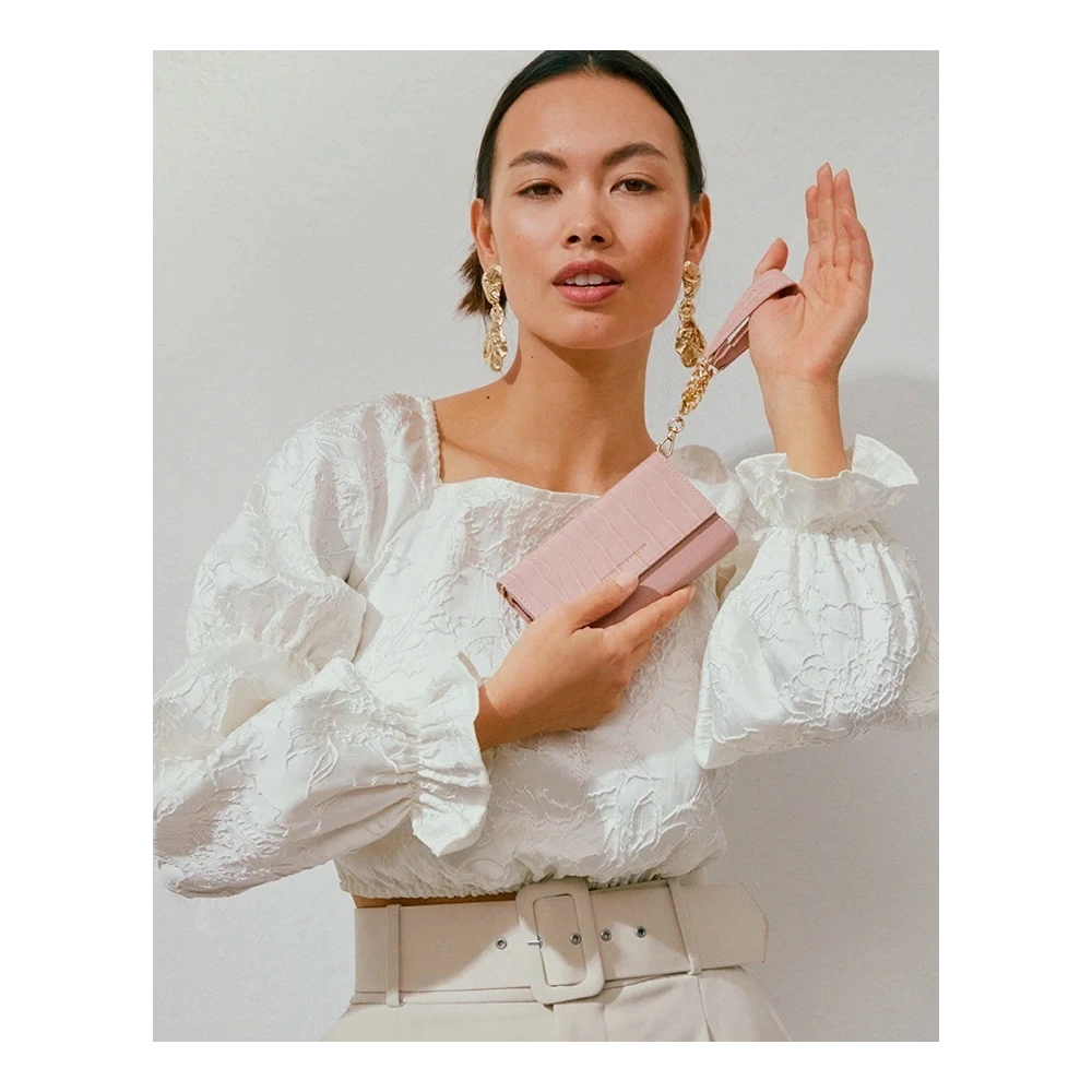 Etui iDeal of Sweden Clutch Apple iPhone 12/12 Pro (Misty Rose Croco)