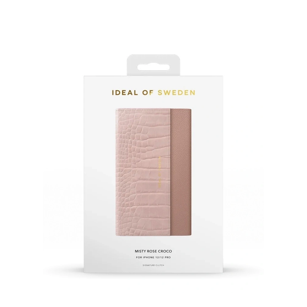 Etui iDeal of Sweden Clutch Apple iPhone 12/12 Pro (Misty Rose Croco)