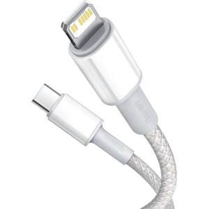 Kabel USB-C do Lightning Baseus High Density Braided, 20W, PD, 2m (biały)