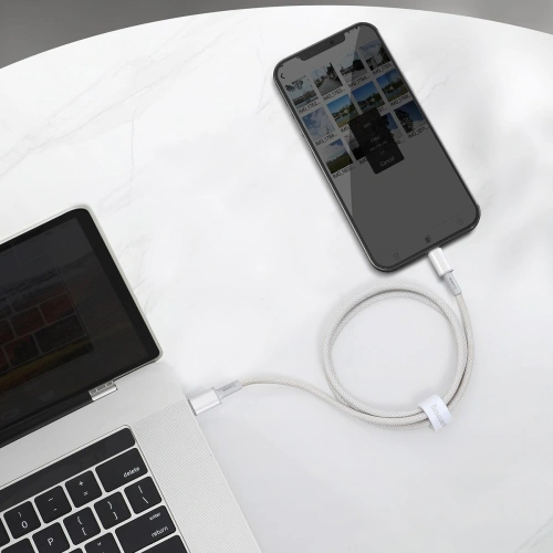 Kup Baseus USB-C zu Lightning Kabel High Density Braided, 20W, PD, 2m (weiß) - BSU2044WHT - {ean13} - Sklep Home Screen