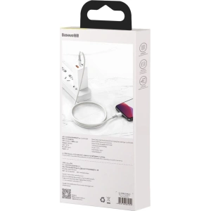 Baseus USB-C zu Lightning Kabel High Density Braided, 20W, PD, 2m (weiß)