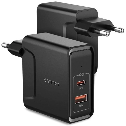 Kup Spigen Ladegerät PowerArc ArcStation F211 USB-C 30W, USB-A 18W Schwarz - SPN1518BLK - {ean13} - Sklep Home Screen