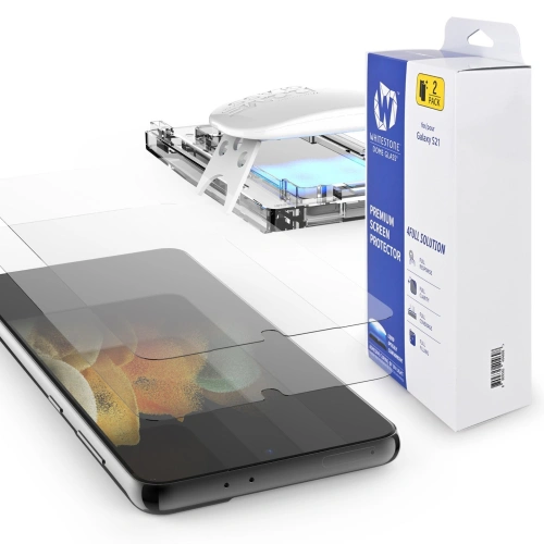 Kup Whitestone Dome Samsung Gehärtetes Glas mit UV-Kleber Glas Galaxy S21 [2 PACK] - WSD047 - {ean13} - Sklep Home Screen