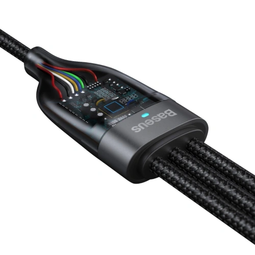 Kup Baseus 1.2m USB 3-in-1 Kabel Flash Series, USB / USB-C zu USB-C + micro USB + Lightning, 100W, (schwarz) - BSU2051BLK - {ean13} - Sklep Home Screen