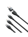 Kup Baseus 1.2m USB 3-in-1 Kabel Flash Series, USB / USB-C zu USB-C + micro USB + Lightning, 100W, (schwarz) - BSU2051BLK - {ean13} - Sklep Home Screen
