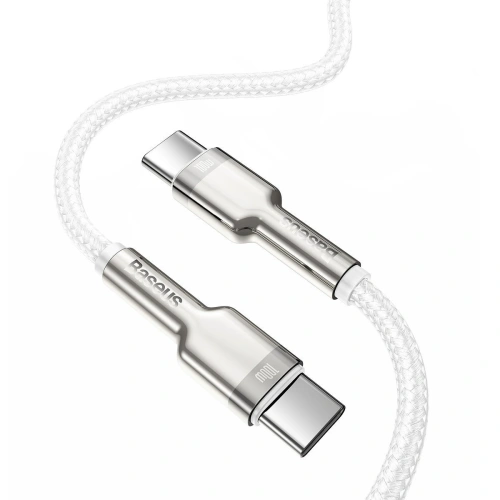 Kup Kabel USB-C do USB-C Baseus Cafule, 100W, 1m (bílý) - BSU2053WHT - {ean13} - Sklep Home Screen