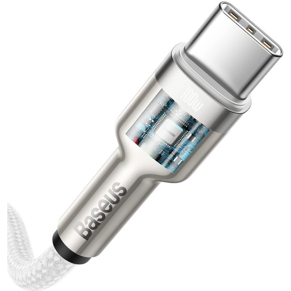 Kabel USB-C do USB-C Baseus Cafule, 100W, 1m (biały)