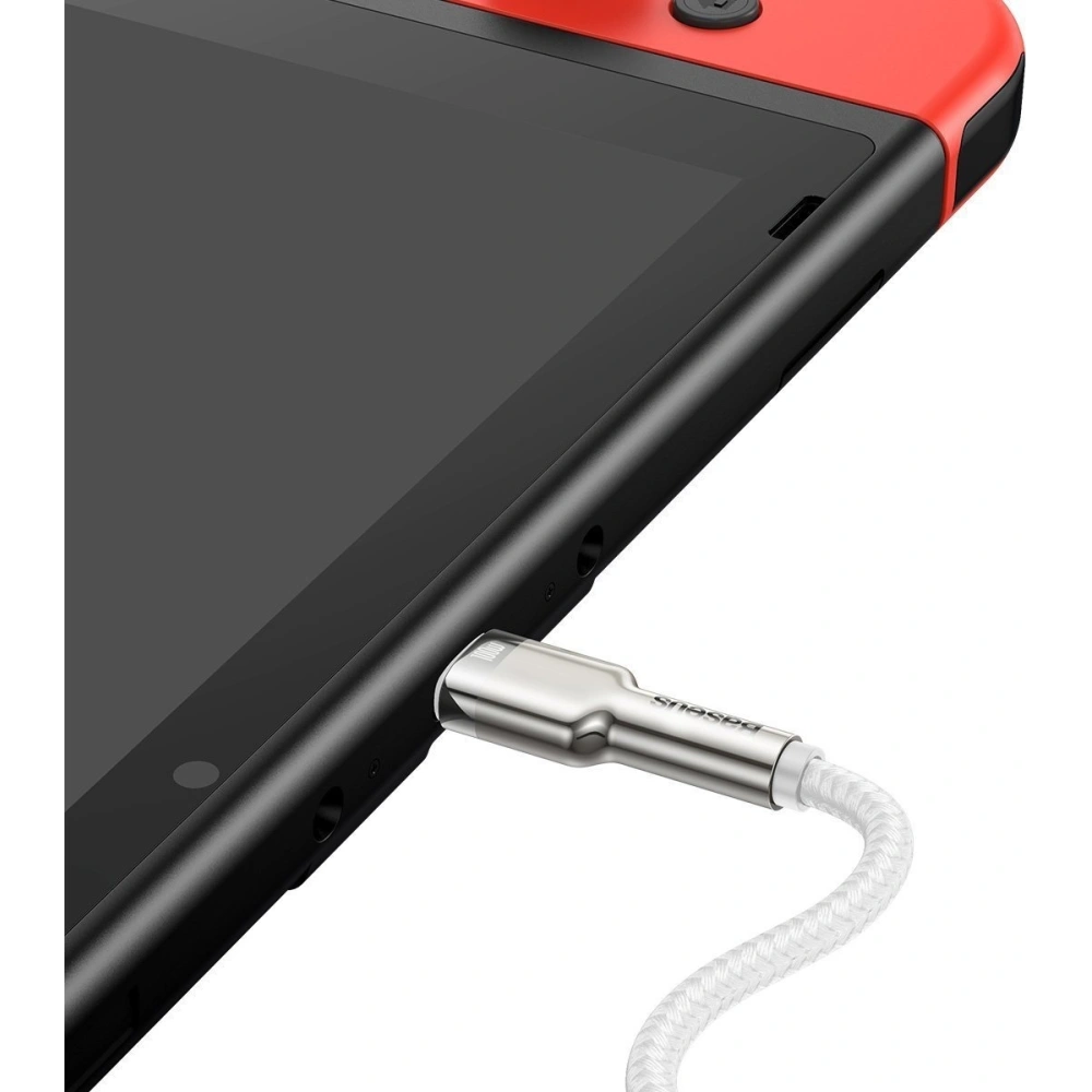 Kabel USB-C do USB-C Baseus Cafule, 100W, 1m (biały)