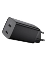 Baseus Ladegerät GaN Lite, 2x USB-C, 65W, EU (schwarz)