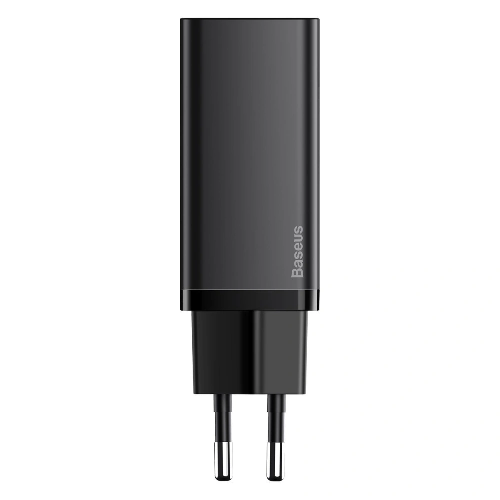 Ładowarka sieciowa Baseus GaN Lite, 2x USB-C, 65W, EU (czarna)