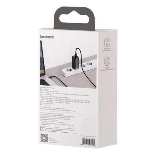 Kup Baseus Ladegerät GaN Lite, 2x USB-C, 65W, EU (schwarz) - BSU2058BLK - {ean13} - Sklep Home Screen