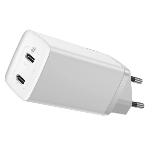 Kup Hálózati töltő Baseus GaN Lite, 2x USB-C, 65W, EU (fehér) - BSU2059WHT - {ean13} - Sklep Home Screen