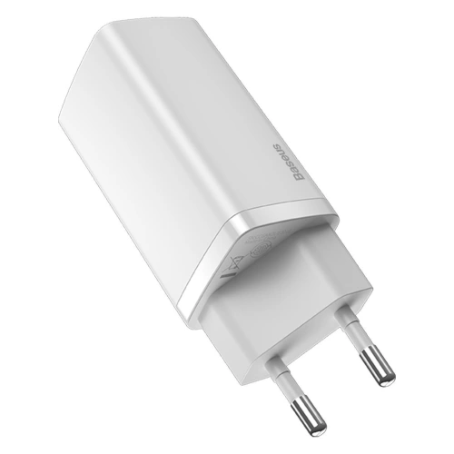 Kup Hálózati töltő Baseus GaN Lite, 2x USB-C, 65W, EU (fehér) - BSU2059WHT - {ean13} - Sklep Home Screen