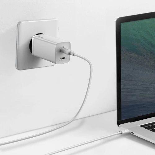 Kup Ładowarka sieciowa Baseus GaN Lite, 2x USB-C, 65W, EU (biała) - BSU2059WHT - {ean13} - Sklep Home Screen