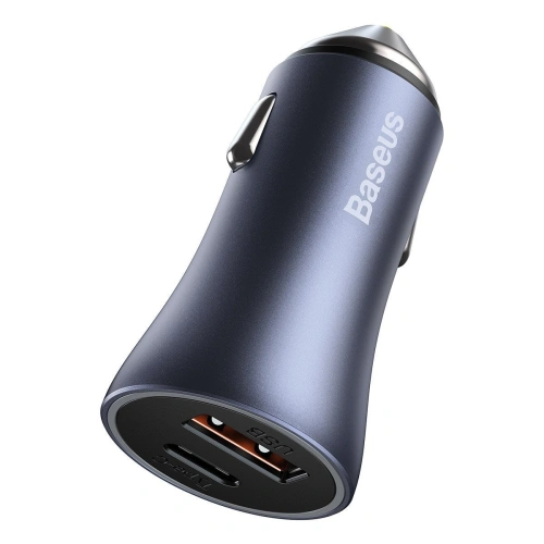 Kup Auto nabíječka Baseus Golden Contactor Pro, USB + USB-C, QC4.0+, PD, SCP, 40W (šedá) - BSU2060GRY - {ean13} - Sklep Home Screen