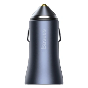 Buy Baseus Golden Contactor Pro car charger, USB + USB-C, QC4.0+, PD, SCP, 40W (gray) - BSU2060GRY - {ean13} - Home Screen Store Europe