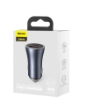 Buy Baseus Golden Contactor Pro car charger, USB + USB-C, QC4.0+, PD, SCP, 40W (gray) - BSU2060GRY - {ean13} - Home Screen Store Europe