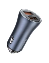 Baseus Autoladegerät Golden Contactor Pro, 2x USB, QC, SCP, 40W (grau)