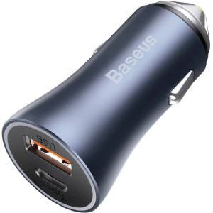 Buy Baseus Golden Contactor Pro car charger, 2x USB, QC SCP, 40W (gray) - BSU2061GRY - {ean13} - Home Screen Store Europe