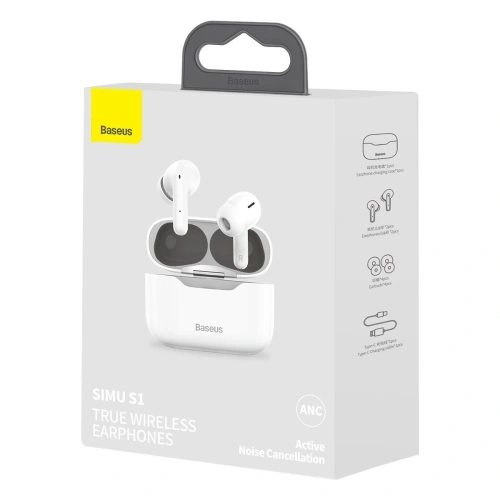 Kup Baseus TWS-Kopfhörer S1 mit ANC, Bluetooth 5.1 (weiß) - BSU2066WHT - {ean13} - Sklep Home Screen