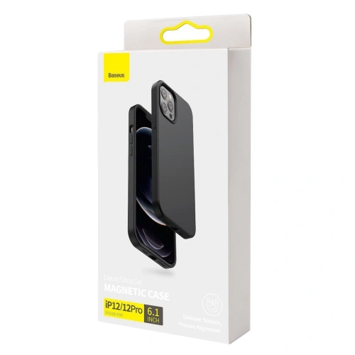 Kup Etui magnetice Baseus Liquid Silica Apple iPhone 12/12 Pro (negru) - BSU2068BLK - {ean13} - Sklep Home Screen