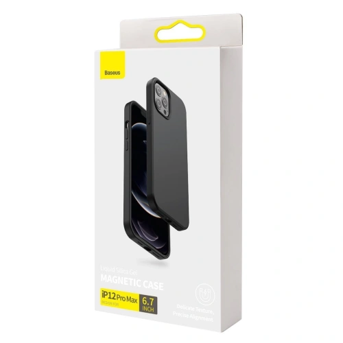 Kup Baseus Apple Magnetische Hülle Liquid Silica iPhone 12 Pro Max (schwarz) - BSU2069BLK - {ean13} - Sklep Home Screen
