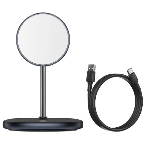 Buy Baseus Swan MagSafe Magnetic Stand with Wireless Charger for iPhone 12 (Black) - BSU2070BLK - {ean13} - Home Screen Store Europe
