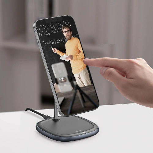 Buy Baseus Swan MagSafe Magnetic Stand with Wireless Charger for iPhone 12 (Black) - BSU2070BLK - {ean13} - Home Screen Store Europe