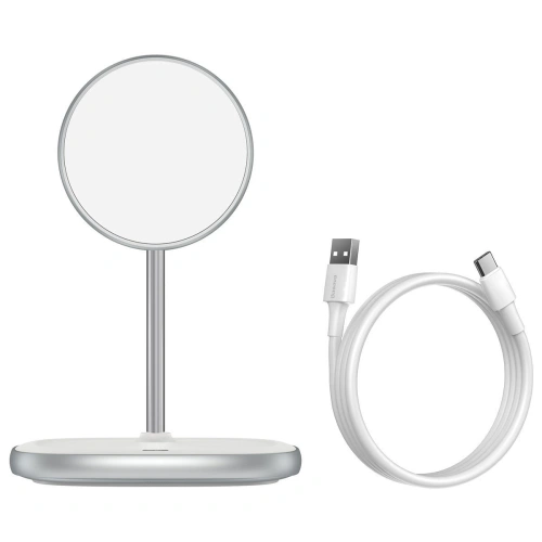 Buy Baseus Swan MagSafe Magnetic Stand with Wireless Charger for iPhone 12 (white) - BSU2071WHT - {ean13} - Home Screen Store Europe