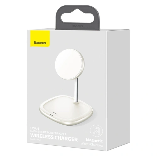 Kup Stativ magnetic Baseus Swan MagSafe cu încărcător inductiv pentru Apple iPhone 12 (alb) - BSU2071WHT - {ean13} - Sklep Home Screen