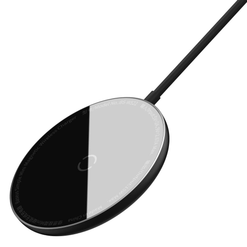 Buy Baseus Simple Mini magnetic induction wireless charger, MagSafe, 15W (black) - BSU2072BLK - {ean13} - Home Screen Store Europe