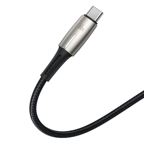 Kup USB-C kábel Baseus vízcsepp alakú, LED, 66W, 6A, 2m (fekete) - BSU2074BLK - {ean13} - Sklep Home Screen