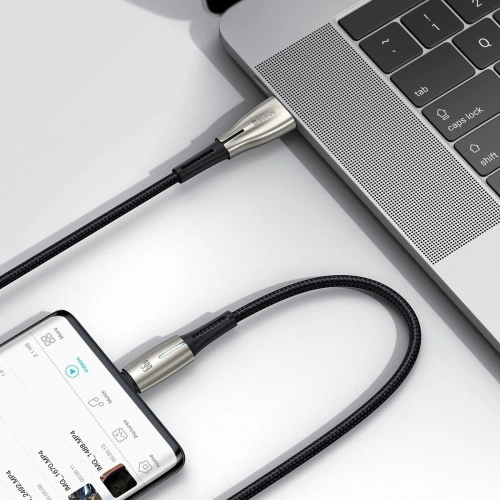 Kup Cablu USB la USB-C Baseus în formă de picătură de apă, LED, 66W, 6A, 2m (negru) - BSU2074BLK - {ean13} - Sklep Home Screen