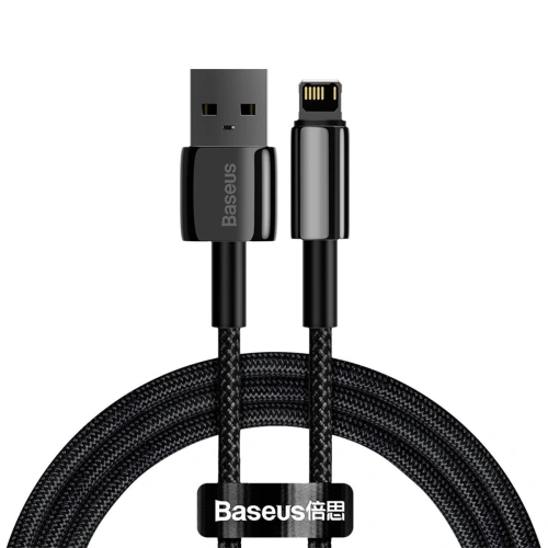 Kup USB kábel Lightning Baseus Tungsten Gold, 2.4A, 2m (fekete) - BSU2076BLK - {ean13} - Sklep Home Screen