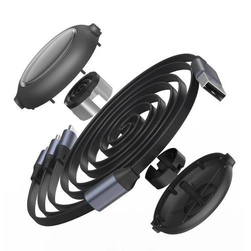 Buy Baseus Bright Mirror 3-in-1 cable USB For M+L+T 3.5A 1.2m Black - BSU2077BLK - {ean13} - Home Screen Store Europe