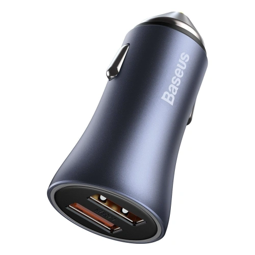Kup Autonabíječka Baseus Golden Contactor Pro, 2x USB, QC, SCP, 40W (šedá) + USB-C kabel 1m (černý) - BSU2079BLK - {ean13} - Sklep Home Screen