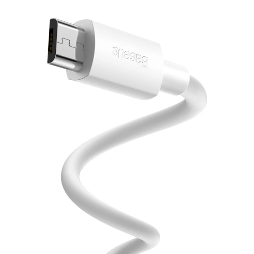 Kup Kabel micro USB do USB Baseus Simple Wisdom, 2.1A, 1.5m (bílý) 2ks. - BSU2080WHT - {ean13} - Sklep Home Screen