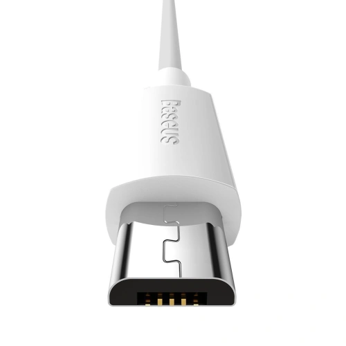 Kup Kabel micro USB do USB Baseus Simple Wisdom, 2.1A, 1.5m (bílý) 2ks. - BSU2080WHT - {ean13} - Sklep Home Screen