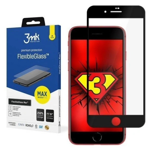 Kup Hibrid üveg 3MK FlexibleGlass Max Apple iPhone SE 2022/SE 2020 fekete - 3MK1395 - {ean13} - Sklep Home Screen